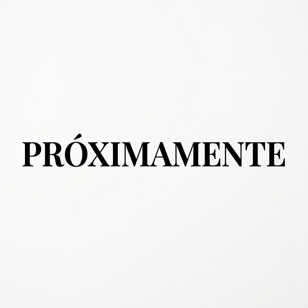 Elegant black serif display text: Próximamente
